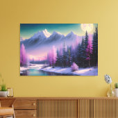 BarryDyarによる「満月」©の絵画風景 キャンバスプリント (インサイチュ (リビング))