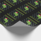 Barsch mit Weihnachtsmütze Xmas Angeln ラッピングペーパー (角)