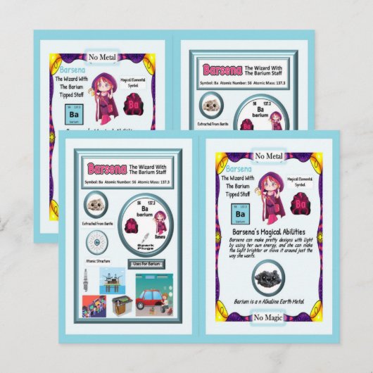 Barsena Wizard - Barium Element ポストカード (正面/裏面)