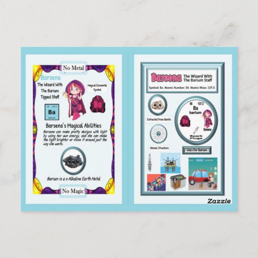 Barsena Wizard - Barium Element ポストカード (裏面)