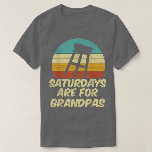 Barstool Saturdays Are For Grandpas Sunset Retro F Tシャツ (デザイン正面)