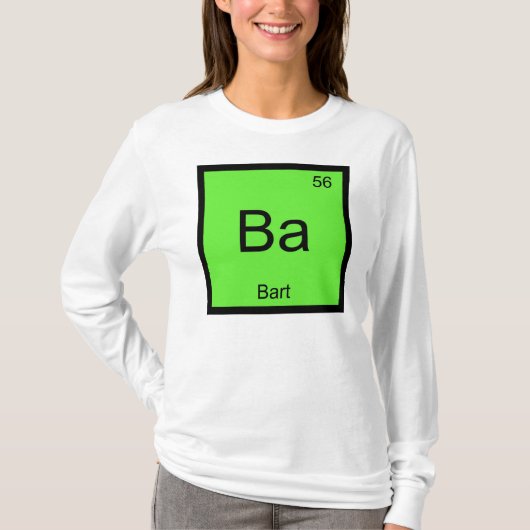Bart名化学元素周期表 Tシャツ (正面)