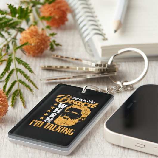 Bart "Look me in the Beard, when I´m talking" キーホルダー (正面右)