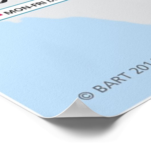 Bart Train Map ポスター (角)