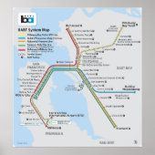 Bart Train Map ポスター (正面)
