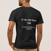 "Bartederのこの" Tシャツを読むことができれば Tシャツ (裏面)