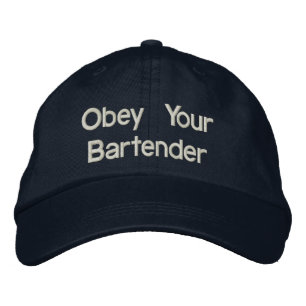 Bartenderの帽子 – あなたのBartenderに従う 刺繍入りキャップ