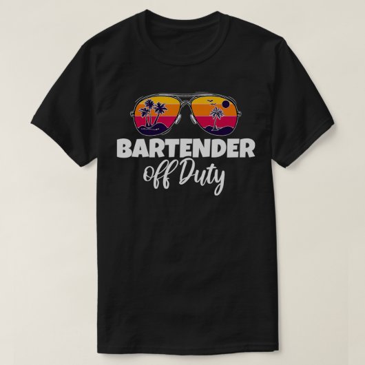 Bartenderオフデューティリタイアメント夏休み Tシャツ (デザイン正面)