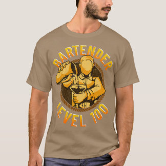 Bartenderレベル100完璧なBartendingスキル Tシャツ