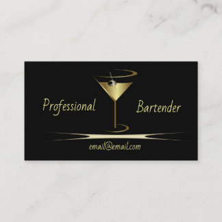 Bartender名刺 – 金ゴールド分類カード 名刺