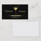 Bartender名刺 – 金ゴールド分類カード 名刺 (正面/裏面)