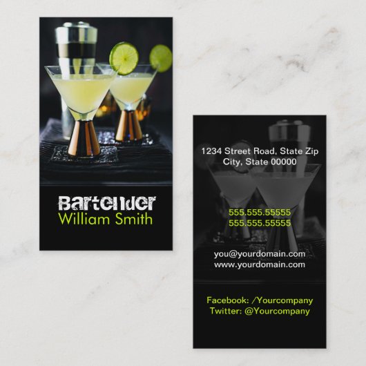 Bartender 名刺 (正面/裏面)
