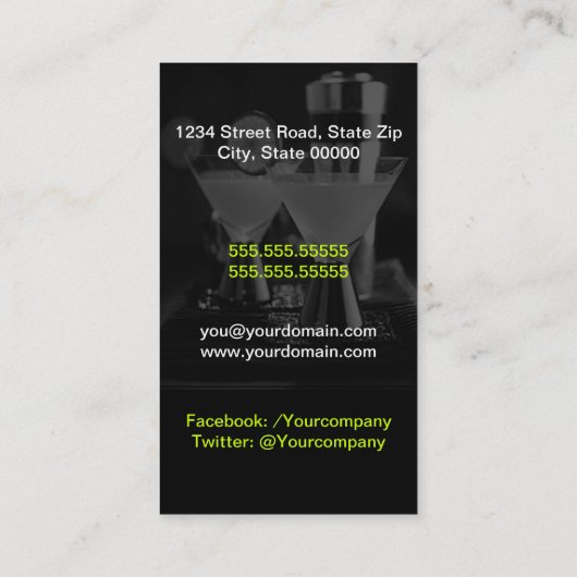 Bartender 名刺 (裏面)