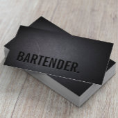 Bartender Bold Text Minimalist Wine 名刺
