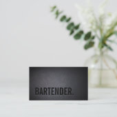 Bartender Bold Text Minimalist Wine 名刺 (スタンド正面)