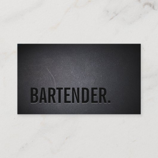 Bartender Bold Text Minimalist Wine 名刺 (正面)