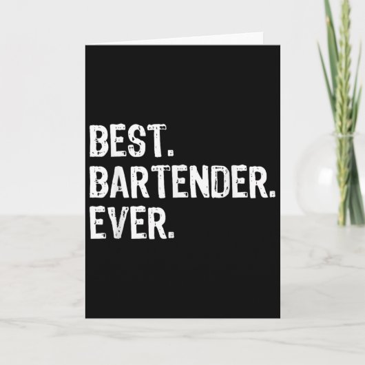 Bartender Ever Bartending Funny Gift Christmas  カード (正面)