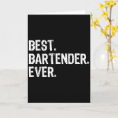 Bartender Ever Bartending Funny Gift Christmas  カード (黄色い花)