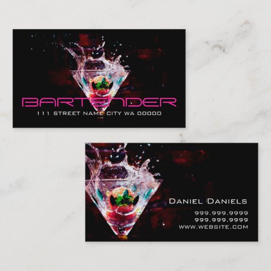 Bartender Nightlife名刺 名刺 (正面/裏面)