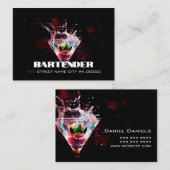 Bartender Nightlife Business Card 名刺 (正面/裏面)