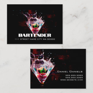 Bartender Nightlife Business Card 名刺