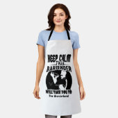 Bartender Shirt - Calm 保 This Bartender T shirt エプロン (着用した状態)