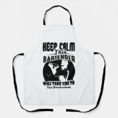 Bartender Shirt - Calm 保 This Bartender T shirt エプロン (正面)
