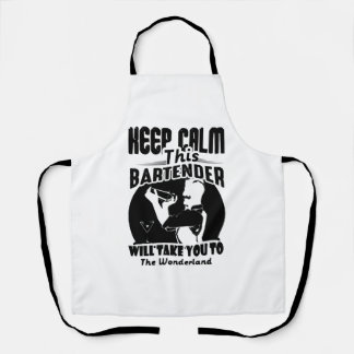 Bartender Shirt - Calm 保 This Bartender T shirt エプロン