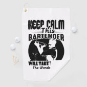 Bartender Shirt - Calm 保 This Bartender T shirt ゴルフタオル (インサイチュ)