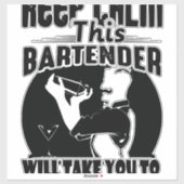 Bartender Shirt - Calm 保 This Bartender T shirt シール (シート)
