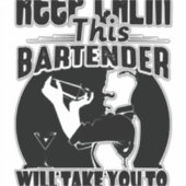 Bartender Shirt - Calm 保 This Bartender T shirt シール (正面)