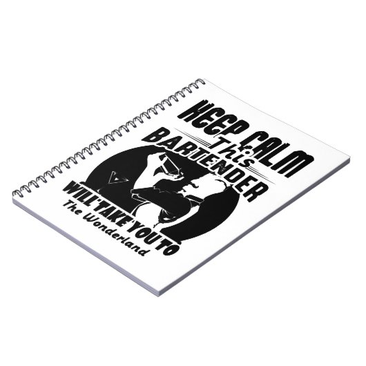 Bartender Shirt - Calm 保 This Bartender T shirt ノートブック (左側)