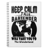 Bartender Shirt - Calm 保 This Bartender T shirt ノートブック (正面)