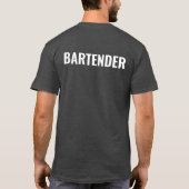 Bartender T-Shirt Uniform Personalized Name Logo Tシャツ (裏面)