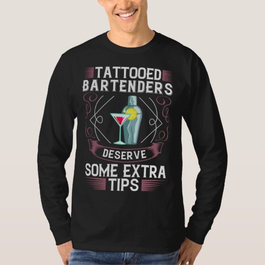 Bartending Shaker Mixing Cocktail Bartender Tシャツ (正面)