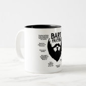Bartfakten / Bart-Fakten (schwarz) ツートーンマグカップ (正面左)