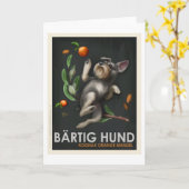 Bartig Hund カード (黄色い花)