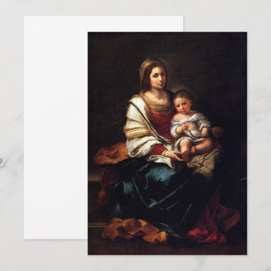 Bartolomé Esteban Murillo - La Virgen del Rosario 招待状 (正面/裏面)