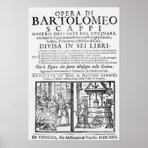 Bartolomeo Scappiの本を調理するFrontispiece ポスター