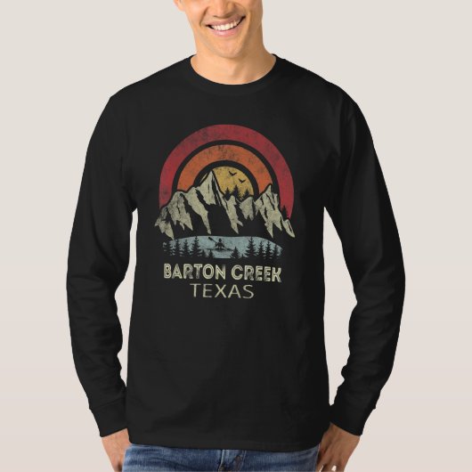 Barton Creek Texas Mountain Sunset Sunrise Kayakin Tシャツ (正面)