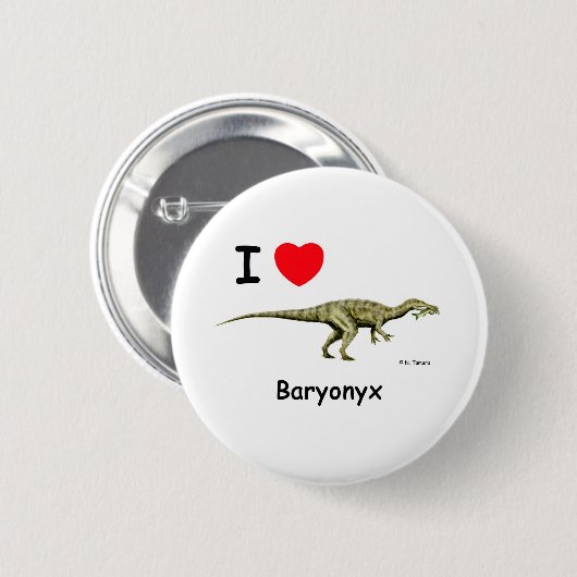 Baryonyx 缶バッジ (正面&裏面)
