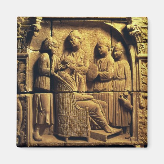 Basレリーフ、 浮き彫りの美容師，ローマ マグネット (正面)