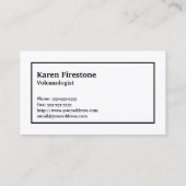 Basalt溶岩フローと名前とモノグラム 名刺 (裏面)