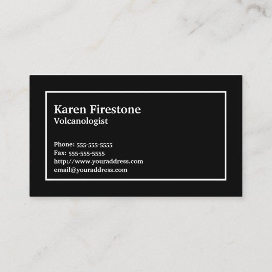 Basalt溶岩フローと名前とモノグラム 名刺 (裏面)