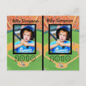 Basballカードのパーソナライズ ポストカード (正面)