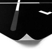 Basbo Mens Uni-kids Clic Fit Black Billiards Pool ポスター (角)