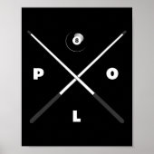 Basbo Mens Uni-kids Clic Fit Black Billiards Pool ポスター (正面)