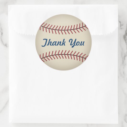 Baseball 素朴 Thank You Stickers ラウンドシール (バッグ)
