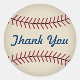 Baseball 素朴 Thank You Stickers ラウンドシール