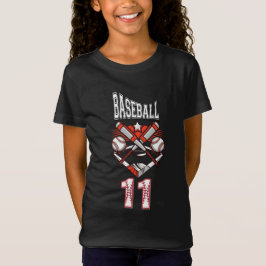 Baseball 11 Logo – Crossed Bats and Baseball  Tシャツ